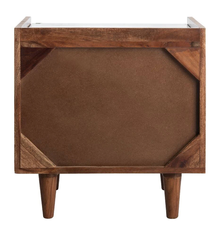 Tahseen Parquet Nightstand In White/Gold - Safavieh NST9004A 4 Tahseen Parquet Nightstand In White/Gold - Safavieh NST9004A - Image 2