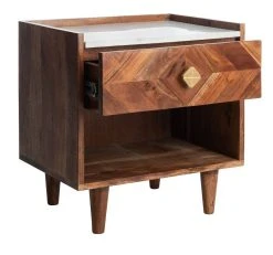 Tahseen Parquet Nightstand In White/Gold - Safavieh NST9004A 16 Tahseen Parquet Nightstand In White/Gold - Safavieh NST9004A -Safavieh Homeware 187 nst9004a side