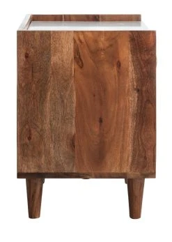 Tahseen Parquet Nightstand In White/Gold - Safavieh NST9004A 17 Tahseen Parquet Nightstand In White/Gold - Safavieh NST9004A -Safavieh Homeware 187 nst9004a side2