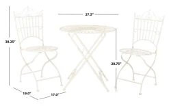 BELEN BISTRO SET, ONE TABLE AND TWO CHAIRS - Safavieh PAT5020A -Safavieh Homeware 187 pat5020a 5