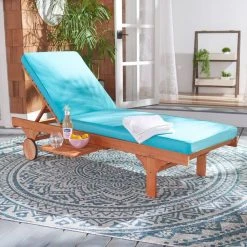 NEWPORT CHAISE LOUNGE CHAIR WITH SIDE TABLE - Safavieh PAT7022Q -Safavieh Homeware 187 pat7022q 12