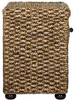 Musa Braided Brown Wash Wicker Nightstand W/ Drawer & 8"H Storage In Brown Wash - Safavieh SEA8003A 15 Musa Braided Brown Wash Wicker Nightstand W/ Drawer & 8"H Storage In Brown Wash - Safavieh SEA8003A -Safavieh Homeware 187 sea8003a side2