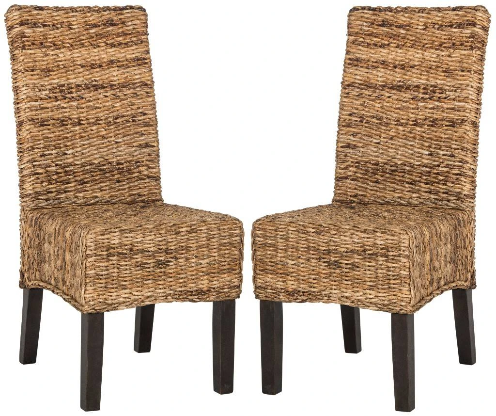 Avita 18''H Wicker Dining Chair In Natural - Safavieh SEA8012A-SET2 3 Avita 18''H Wicker Dining Chair In Natural - Safavieh SEA8012A-SET2