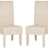 Arjun 18''H Wicker Dining Chair In White Wash - Safavieh SEA8013D-SET2 -Safavieh Homeware 187 sea8013d set2