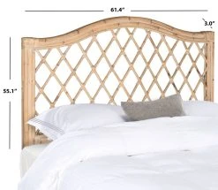 GABRIELLE WHITE WASHED WICKER HEADBOARD (QUEEN) - Safavieh SEA8031C-Q