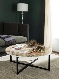 Cheyenne Coffee Table In Cream - Safavieh TRB1001F