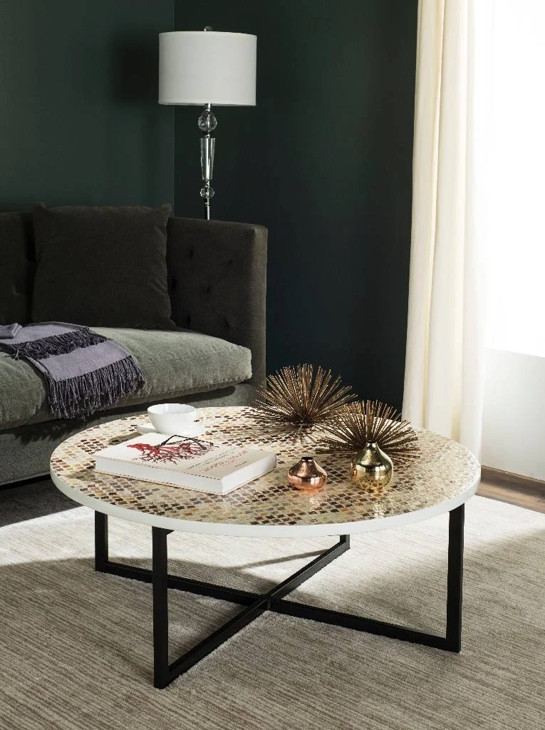 Cheyenne Coffee Table In Cream - Safavieh TRB1001F 3 Cheyenne Coffee Table In Cream - Safavieh TRB1001F