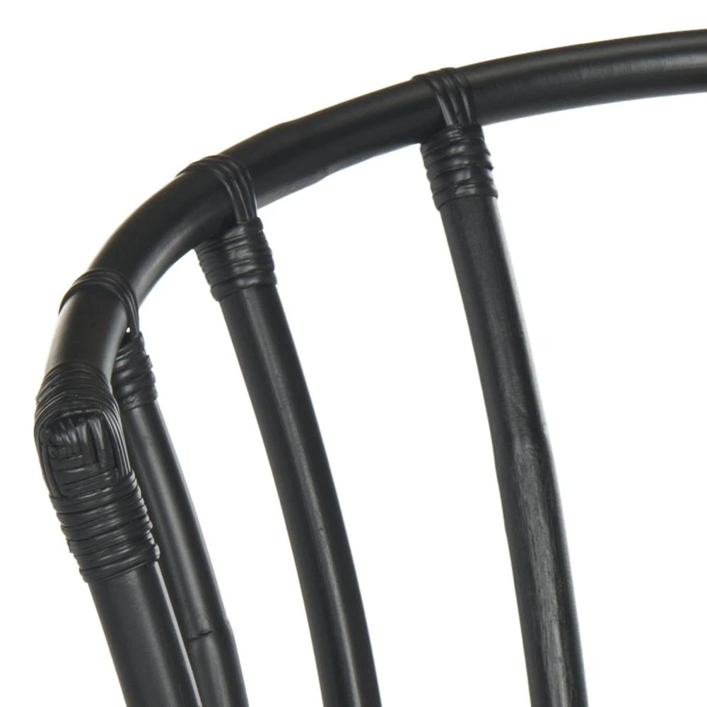 Bates Rattan Accent Chair In Black/White - Safavieh WIK6500A 5 Bates Rattan Accent Chair In Black/White - Safavieh WIK6500A - Image 3