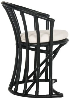 Bates Rattan Accent Chair In Black/White - Safavieh WIK6500A 13 Bates Rattan Accent Chair In Black/White - Safavieh WIK6500A -Safavieh Homeware 187 wik6500a side2