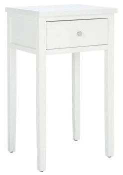 Abel Nightstand W/ Storage Drawer In White - Safavieh AMH6626E