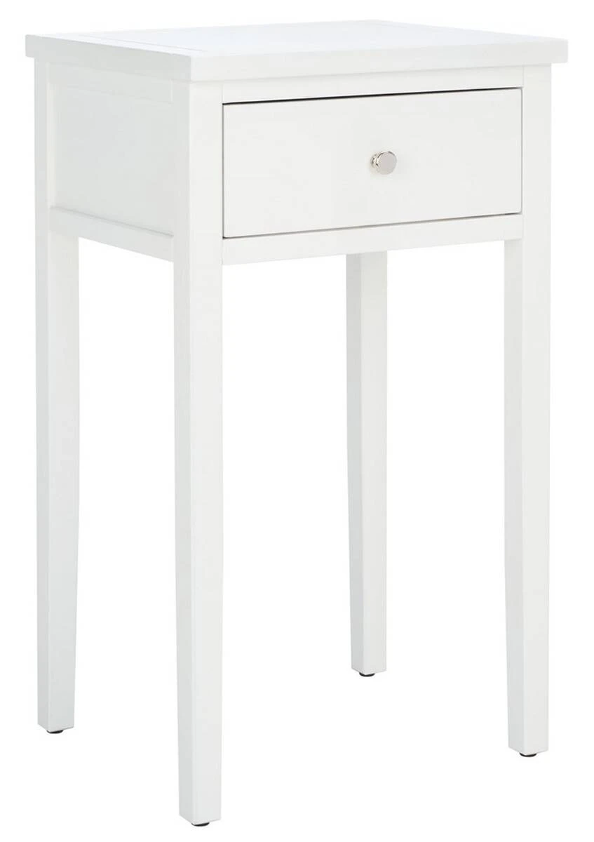 Abel Nightstand W/ Storage Drawer In White - Safavieh AMH6626E 3 Abel Nightstand W/ Storage Drawer In White - Safavieh AMH6626E