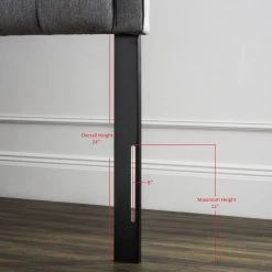 AXEL ARCTIC GREY TUFTED HEADBOARD (QUEEN) - Safavieh MCR4682C -Safavieh Homeware headboardleg room