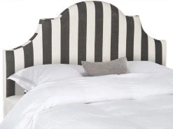 HALLMAR BLACK & WHITE STRIPE HEADBOARD (QUEEN) - Safavieh MCR4680K
