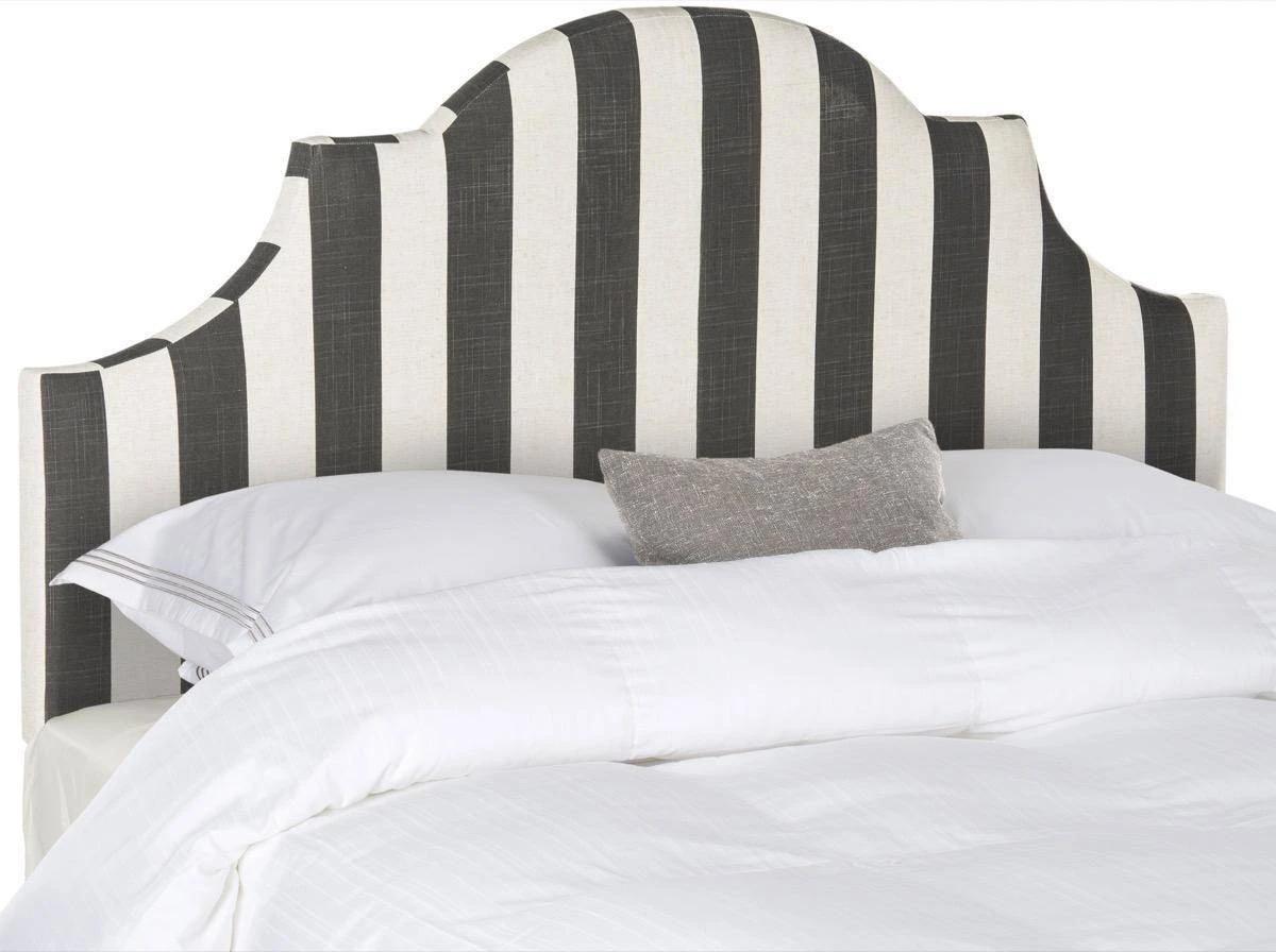 HALLMAR BLACK & WHITE STRIPE HEADBOARD (QUEEN) - Safavieh MCR4680K 3 HALLMAR BLACK & WHITE STRIPE HEADBOARD (QUEEN) - Safavieh MCR4680K