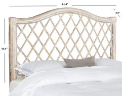 GABRIELLE ANTIQUE GREY WICKER HEADBOARD (QUEEN) - Safavieh SEA8031B-Q -Safavieh Homeware sea8031b q dim