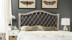 GABRIELLE ANTIQUE GREY WICKER HEADBOARD (QUEEN) - Safavieh SEA8031B-Q -Safavieh Homeware sea8031b q room