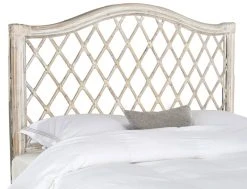 GABRIELLE ANTIQUE GREY WICKER HEADBOARD (QUEEN) - Safavieh SEA8031B-Q