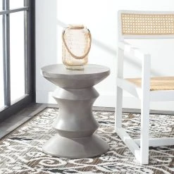 KATARA CONCRETE ACCENT STOOL - Safavieh VNN1034A -Safavieh Homeware vnn1034a room